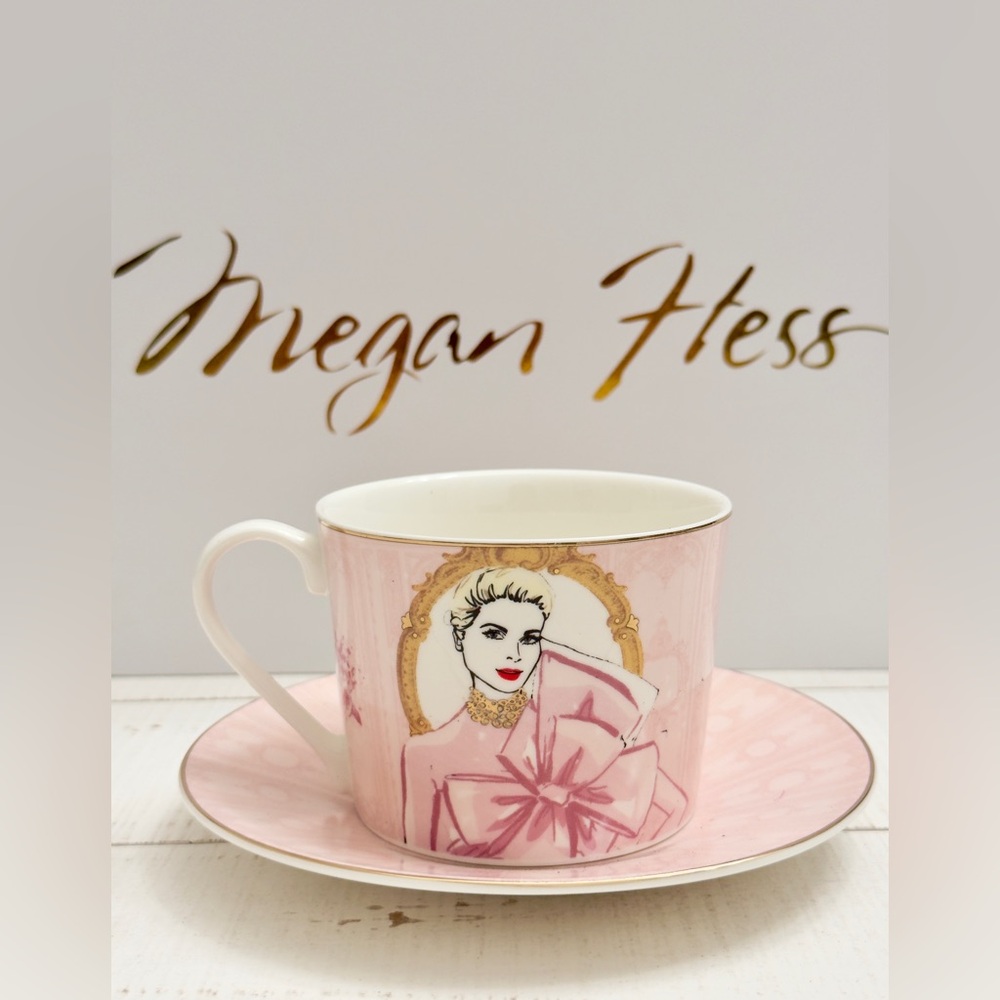 Grace Kelly Tea Cup Gift Set By Megan Hess - Picture 2 of 9